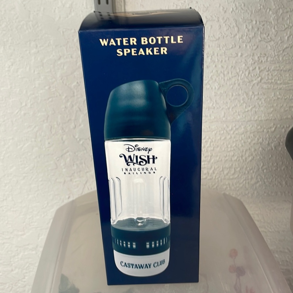 Disney cruise Wish Castaway Club water bottle speaker